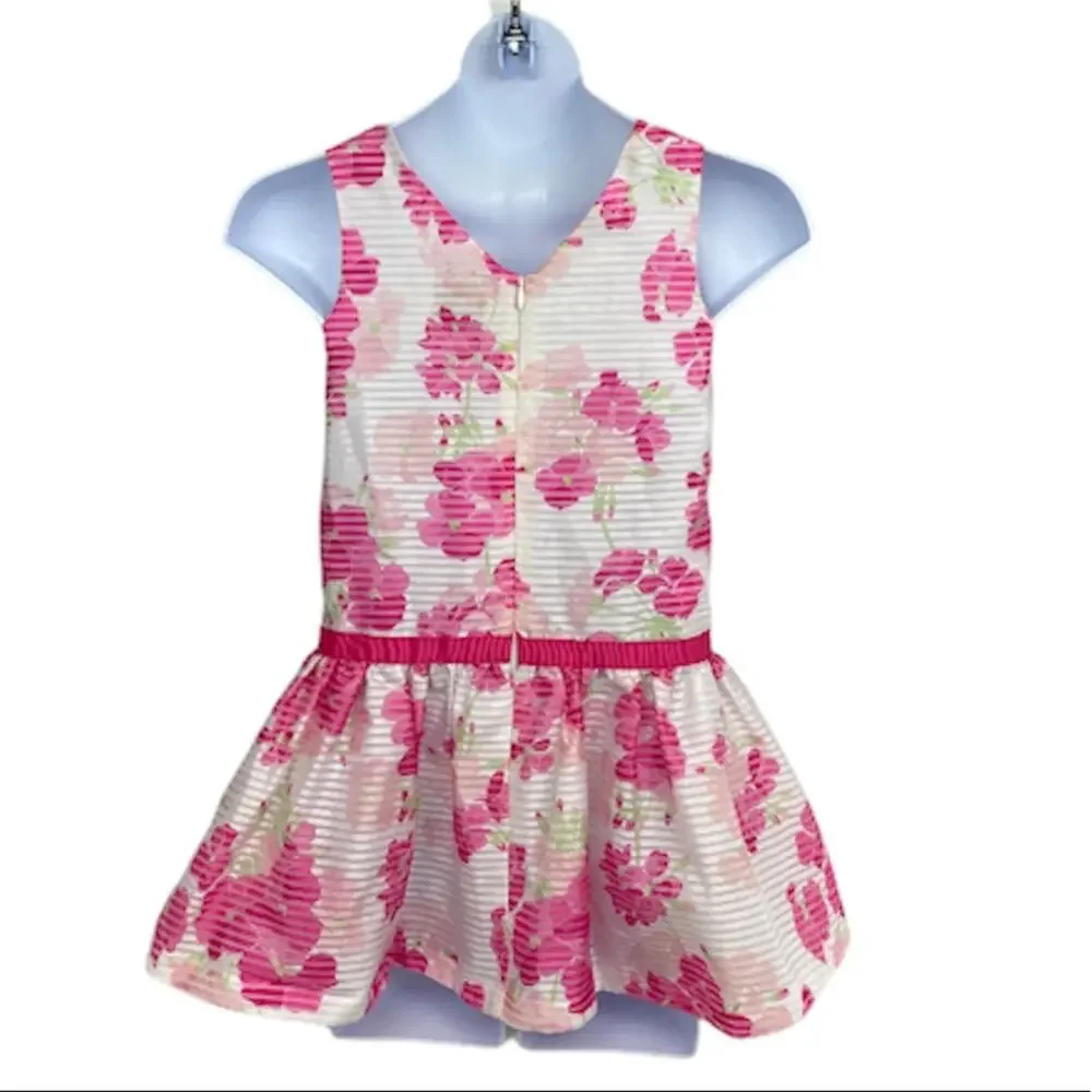 Gymboree Pink & White Floral Tank Dress Size 6
